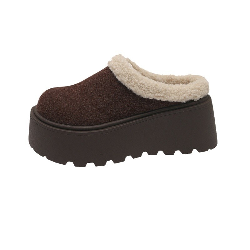 Sieviešu čības ar bieza zoles, retro stils, aizvērts pirksts (Augšējā daļa: Frosted; Pirksta forma: apaļa; Zole: Rubber; Iekšējais materiāls: Microfiber; Stils: Vintage)