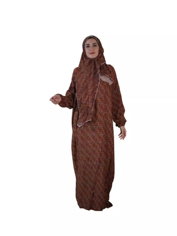 Női ima ruházat virágmintás törött minta, sál-gallér, hosszú egyenes szabású ruha, rayon