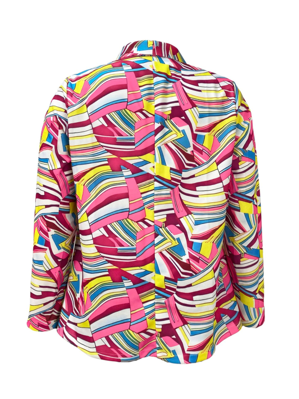 Švarkas su apykakle, ilgomis rankovėmis, poliesterio audinys, 90–95% poliesterio turinys, moterų miesto stilius