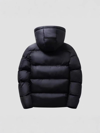 Unisex βαμβακερό μπουφάν με κουκούλα για τον χειμώνα, φερμουάρ, ύψωμένος γιακά