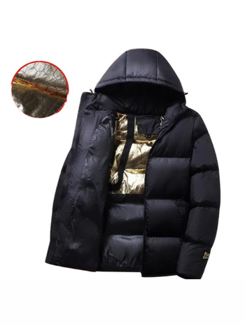 Unisex βαμβακερό μπουφάν με κουκούλα για τον χειμώνα, φερμουάρ, ύψωμένος γιακά