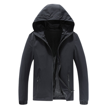 Ανδρικό μπουφάνι με κουκούλα, στενή γραμμή, κορεατικό στυλ, για άνοιξη-φθινόπωρο; ύφασμα μπαμπού, πολυεστέρας 100%.