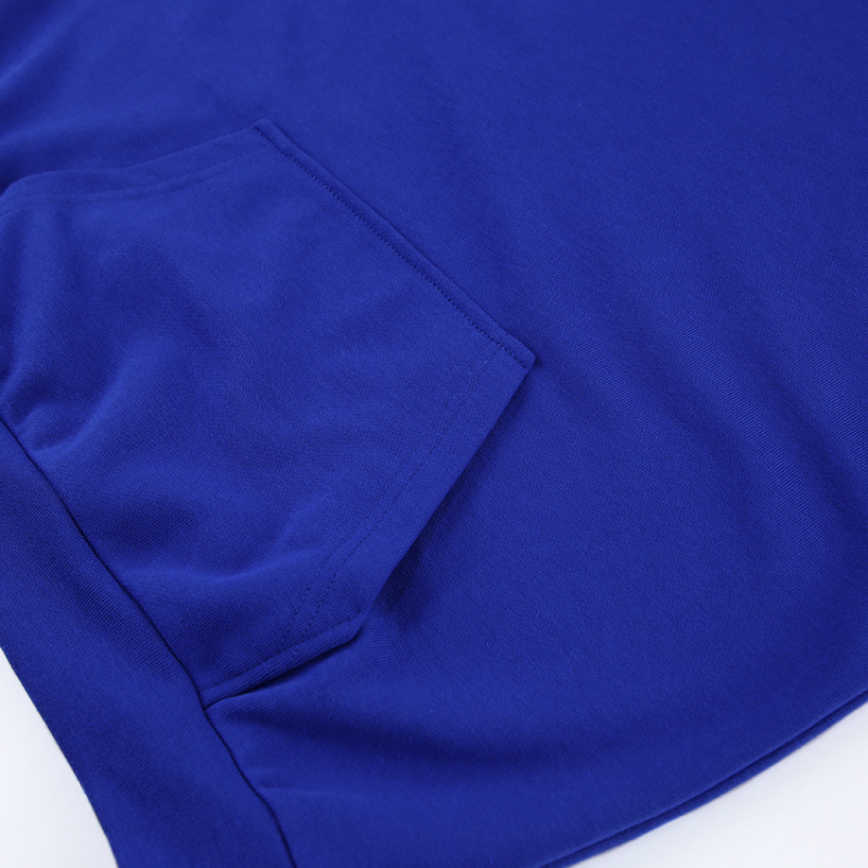 Дамски спортно-елегантен комплект с качулка и панталони, еднотонен модел, трикотажна материя, полиестер + памук, дълги ръкави, градски стил, пролет 2022