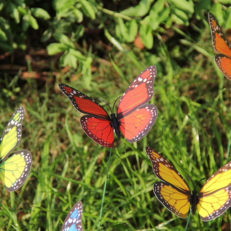 Διακοσμητικό έντομο προσομοίωσης, Golden Butterfly, PVC υλικό, διαδικασία εκτύπωσης, PP σακούλα