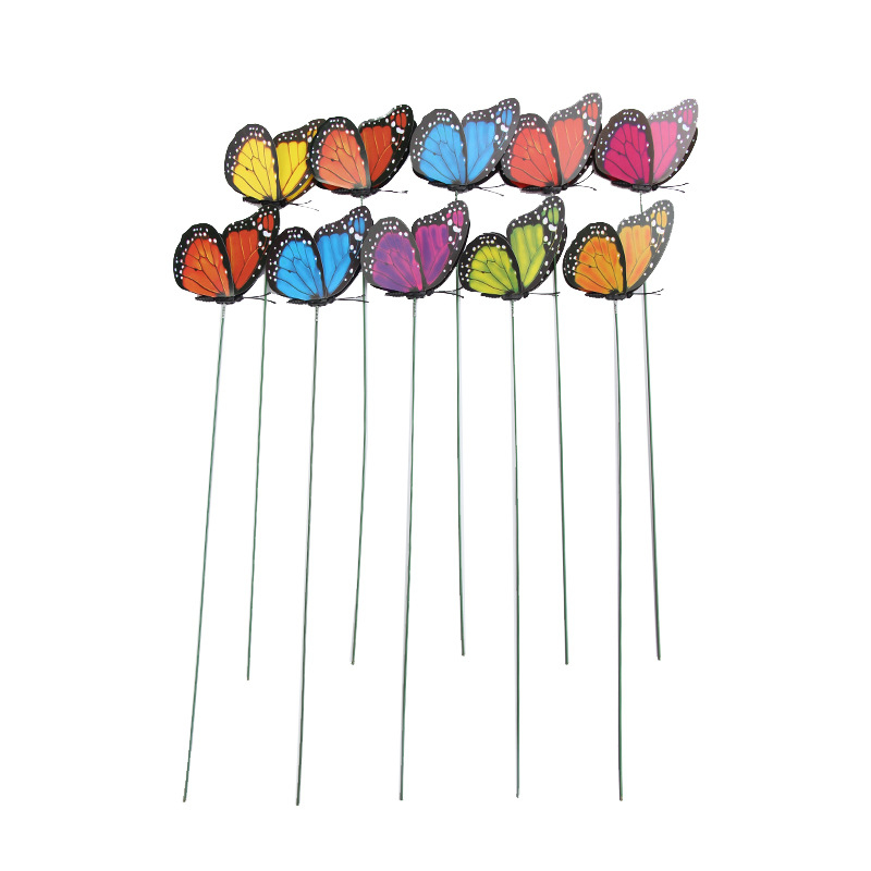 Dekorativni simulirani insekt Golden Butterfly, PVC materijal, proces tiskanja, PP vrećica