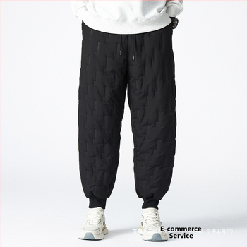 Αθλητικά παντελόνια casual με επένδυση φλίς, ανεμοπροστασία και αδιάβροχο ύφασμα, ίσια γραμμή, ύφασμα από γούνα κουνελιού