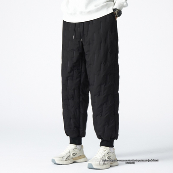 Αθλητικά παντελόνια casual με επένδυση φλίς, ανεμοπροστασία και αδιάβροχο ύφασμα, ίσια γραμμή, ύφασμα από γούνα κουνελιού