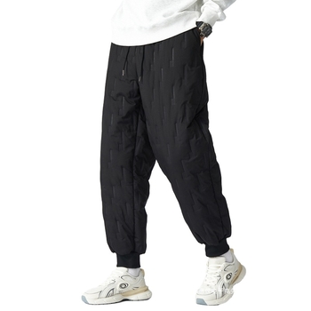 Αθλητικά παντελόνια casual με επένδυση φλίς, ανεμοπροστασία και αδιάβροχο ύφασμα, ίσια γραμμή, ύφασμα από γούνα κουνελιού