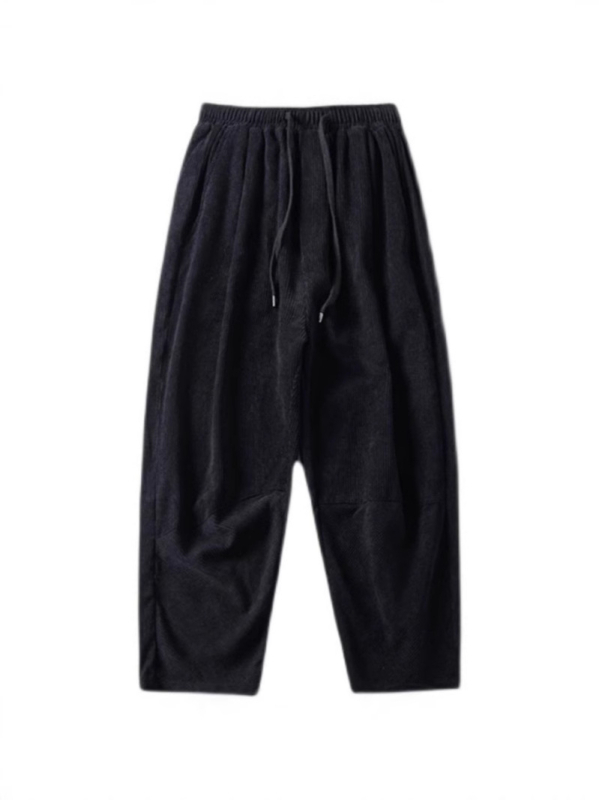 Muške casual hlače od korduroja, japanski retro stil, labav kroj, srednji pojas, ravne nogavice