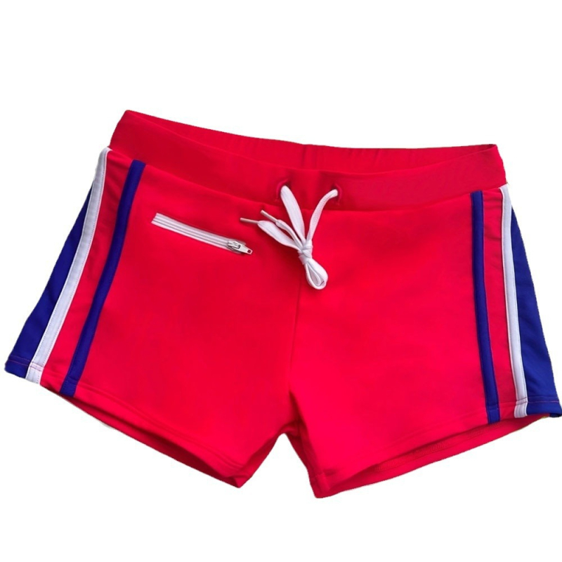 Ανδρικά μαγιό σλιπ με χρωματικό συνδυασμό, φερμουάρ και κορδόνι ρύθμισης, στενός εφαρμογής, πολυεστέρας/ελαστάν 82%/18%, βάρος 100 g