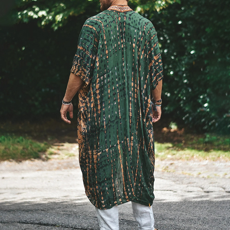 Diamond Мъжка плажна риза със слънцезащита и наметало, принт, полиестер, 80% полиестер, 260 gsm, подплата полиестер