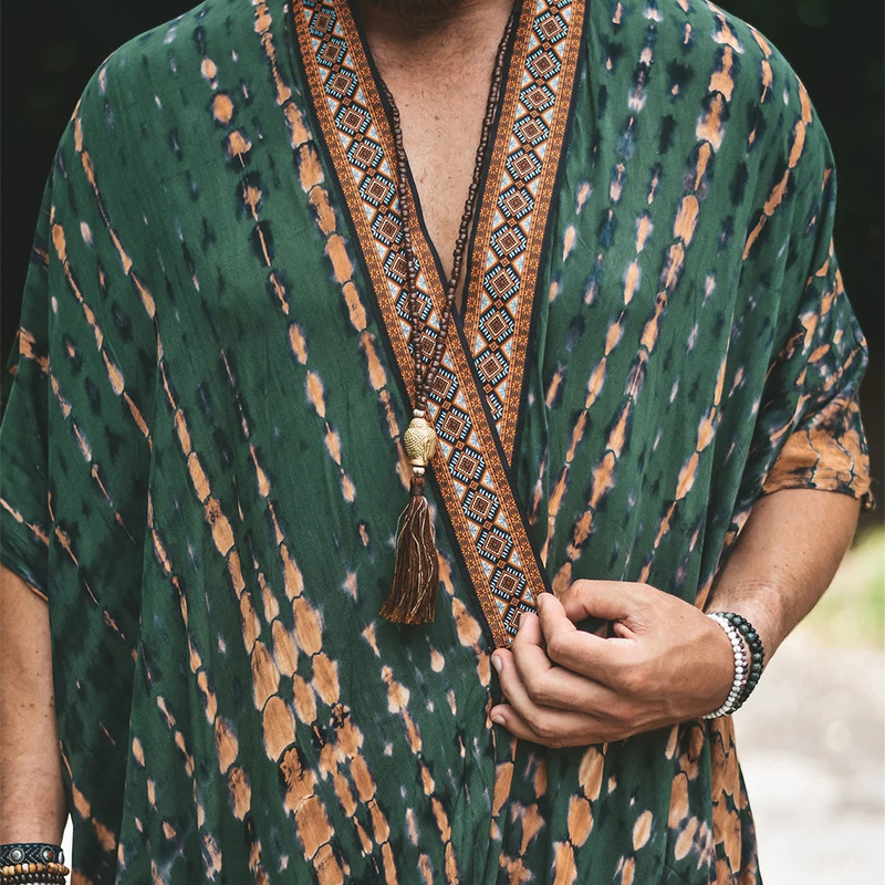 Diamond Мъжка плажна риза със слънцезащита и наметало, принт, полиестер, 80% полиестер, 260 gsm, подплата полиестер