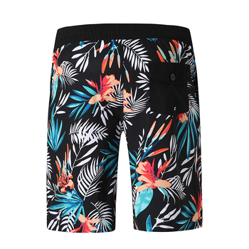 Ανδρικά χαλαρά σορτς για καθημερινή χρήση, φαρδιά γραμμή, μεσαία μέση, κλείσιμο με κορδόνι, χειροποίητο μοτίβο, πολυεστερικό ύφασμα