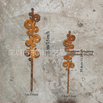 Външна железна скулптура за земна стойка в градината, пасторален стил