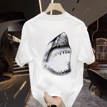 Μπλουζάκι βαμβακερό με κοντομάνικο, στρογγυλή λαιμόκοψη, εκτύπωση καρτούν, 96%+ βαμβάκι, κανονικό πάχος