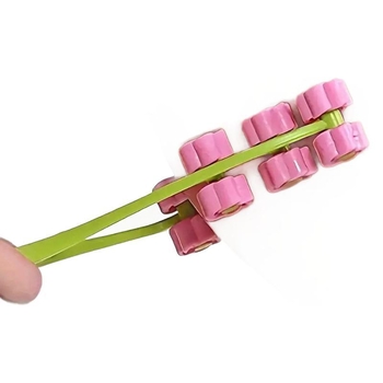 Лицев масажор с V-образен ролер, пластмасов, 12 ролки