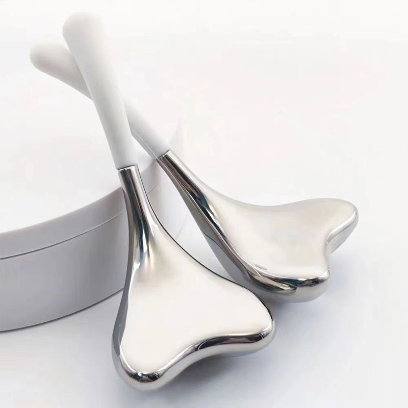 Nerūsējošā tērauda sejas masāžas led-kugelīte un ledus lāpstiņa – skaistumam, manuāla darbība, masāžas stils, piemērots mājas un skaistumkopšanas salonu lietošanai