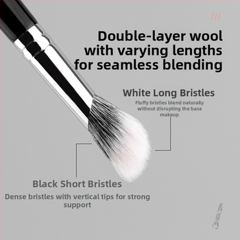 Πινέλο μακιγιάζ για ρουζ και κονσίλερ, γωνιακή κεφαλή, τρίχες από φυσική ζωική τρίχα, ξύλινη λαβή, 1 τεμάχιο