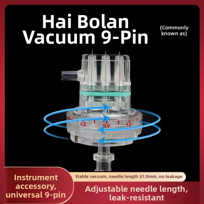 Συσκευή μικροβελόνων με ρυθμιζόμενη αρνητική πίεση, 9 βελόνες, μίας χρήσης, φορητή, ανοξείδωτο ατσάλι