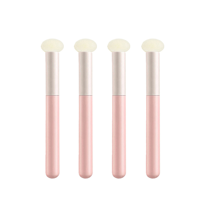 Σετ τεσσάρων πινέλων μακιγιάζ για κονσίλερ και highlighter; πλαστικές λαβές, μακριές; συνολικό μήκος 12 εκ