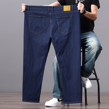 Дънки от памучен деним, прави крачоли, средна талия, цип, четири сезона