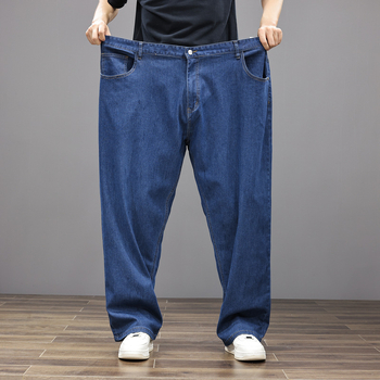 Дънки, свободен силует, прав крак, висока талия, смес памук-лизоцел-полиестер-вискоза, пране