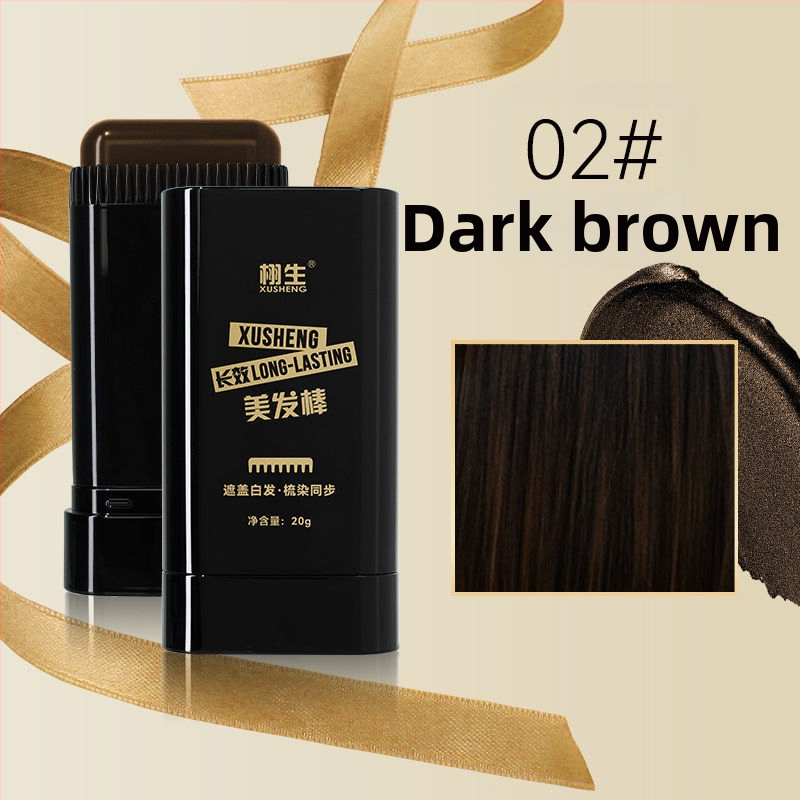 Ραβδί βαφής μαλλιών μιας χρήσης – γρήγορη κάλυψη λευκών μαλλιών, με χτένα για ταυτόχρονη βαφή, φιλικό προς τα μαλλιά