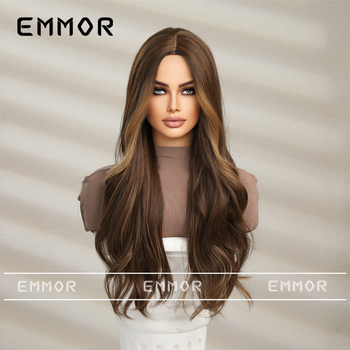 Sieviešu parūka - garas cirtas, ausīm krītoši akcenti, vidējā daļa, augstas temperatūras šķiedra, modelis lc1036