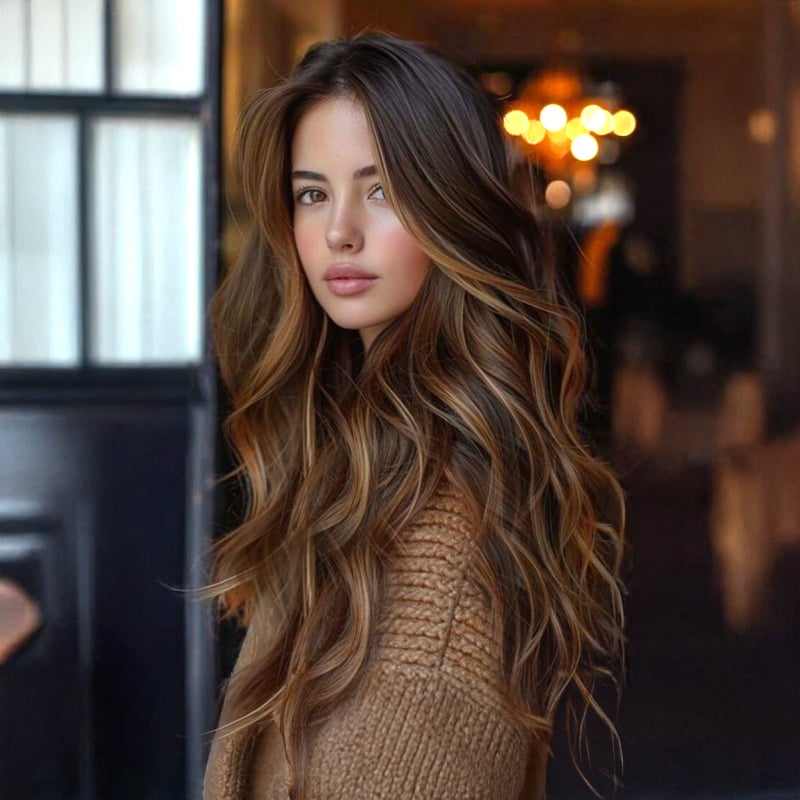 Sieviešu parūka - garas cirtas, ausīm krītoši akcenti, vidējā daļa, augstas temperatūras šķiedra, modelis lc1036