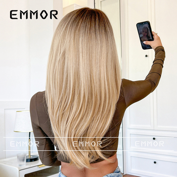 Emmor sieviešu garas lokas parūka ar bangs, modeļ lc9039, izturīgas pret karstumu šķiedras, var krāsot