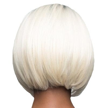 Парик с къса права коса, модел 3620, влакна с висока температура, дълги челки, подходящ за дами, може да се боядисва с топлина