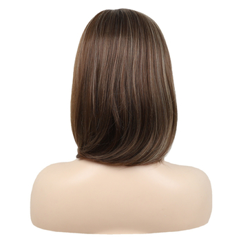 Перука с къса права коса, термоустойчиви влакна, модел 9846, бретон: флъш или наклонен, не е подходяща за горещо боядисване