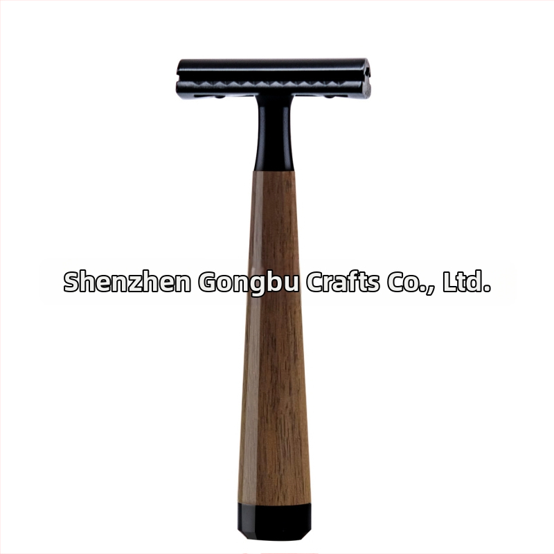 ZY Χειροκίνητο ξυριστικό με λαβή από καρυδιά, διπλής όψης λεπίδα, σετ 84 τεμαχίων