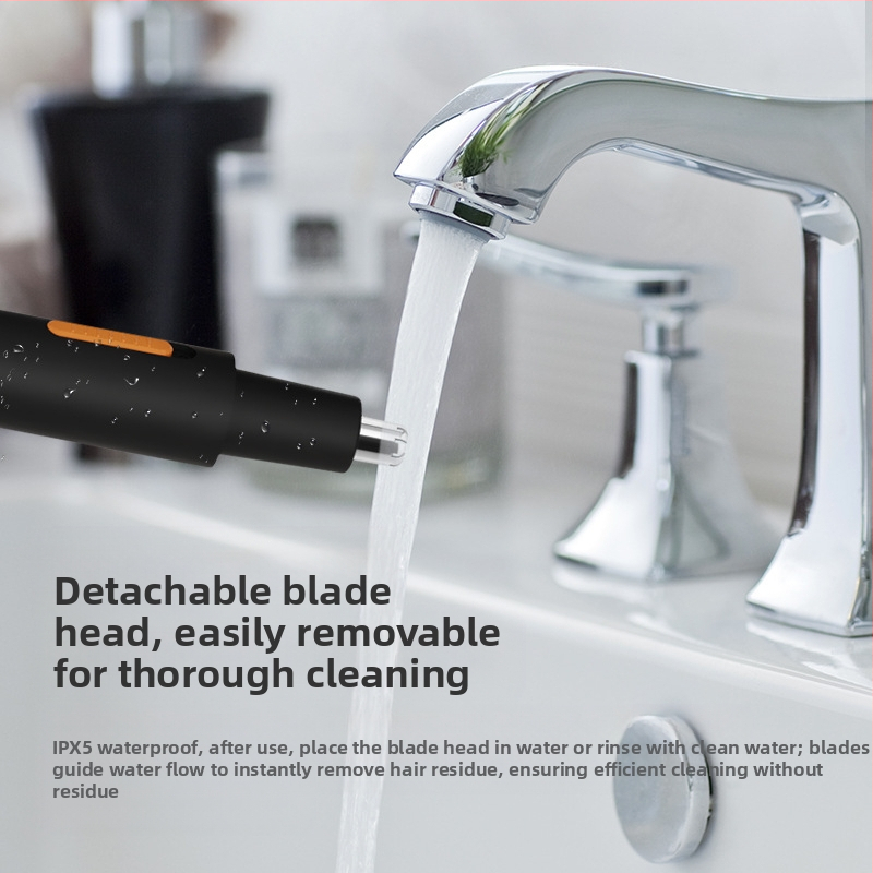 Schweiker портативен електрически тример за носни косми – вградена батерия 100–300 mAh, подвижна и измиваема глава за рязане, ABS корпус, зареждане