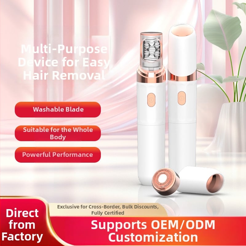 Ηλεκτρικό μηχάνημα αποτρίχωσης σώματος για ολόκληρο το σώμα, με διπλό κεφάλι κοπής, τροφοδοτούμενο μέσω USB, κινητήρας DC