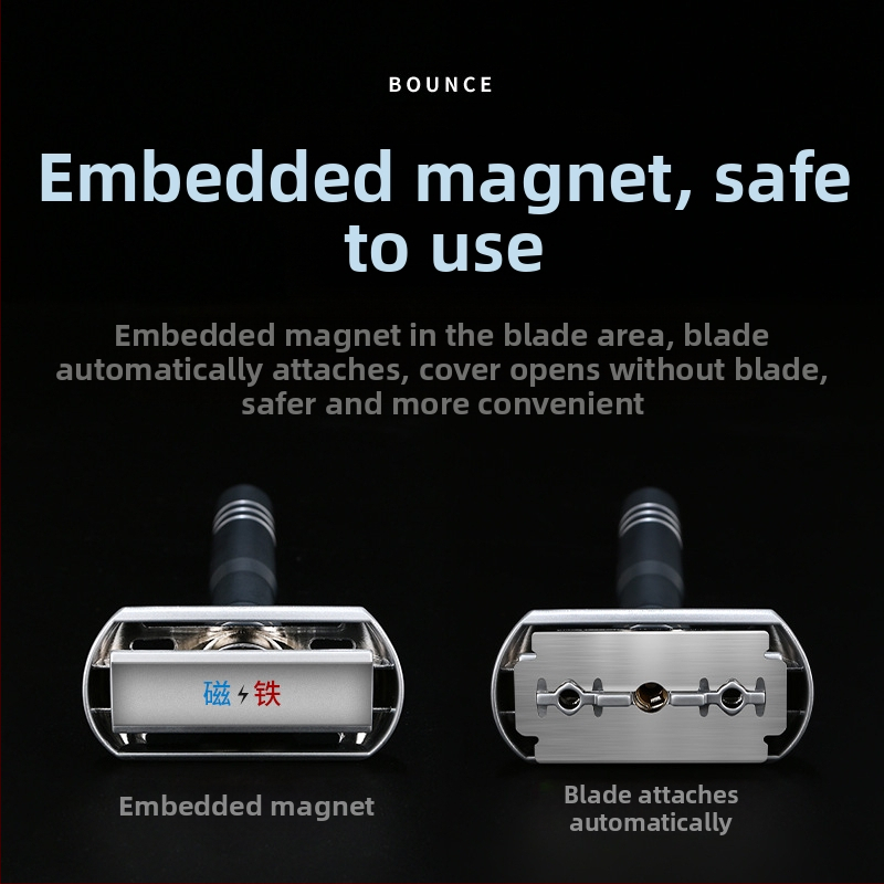 Χειροκίνητο ξυριστικό Tide, διπλής όψεως ανοξείδωτες λεπίδες, 8 στάδια ευκρινισμού, σετ 5 λεπίδων