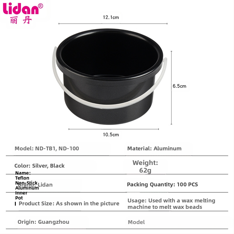 Машина за восък за обезкосмяване с незалепващ вътрешен съд и сменяеми линери, марка Lidan, модел ND-TB1