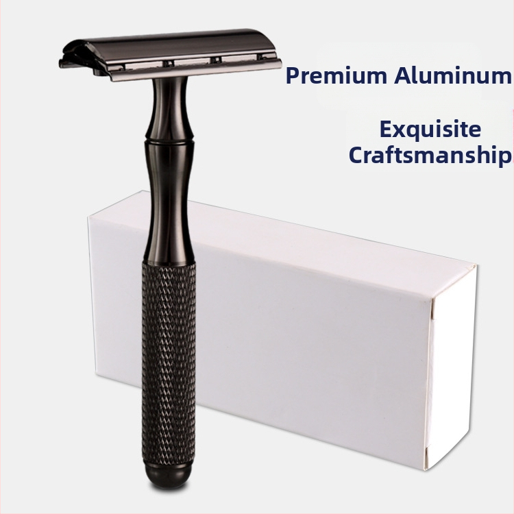 Geely Solid rankinis dvipusis skustuvas su peilių laikikliu, dėžutėje 100 vnt.