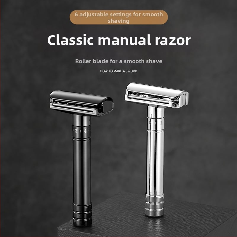 Chaoke Ανδρικός χειροκίνητος ξυριστήρας — αντιχαρακτικό, ρετρό σχεδίαση, διπλής όψεως λεπίδα
