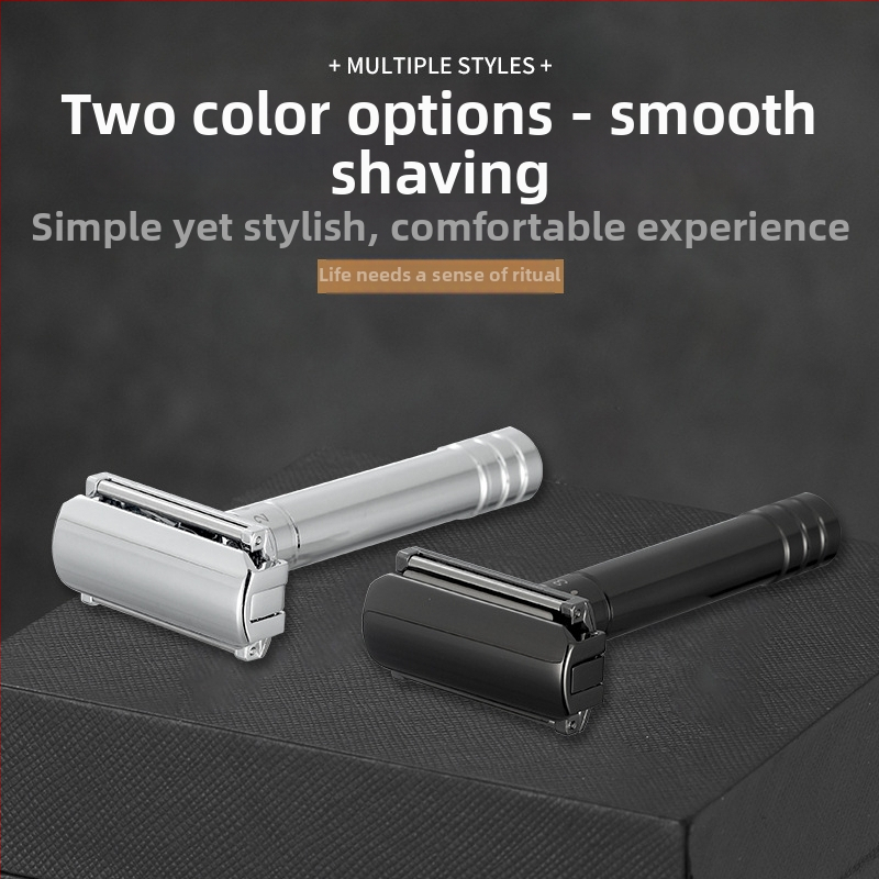 Chaoke мъжки ръчен бръснач — антинадраскващ, ретро стил, двуостър лез