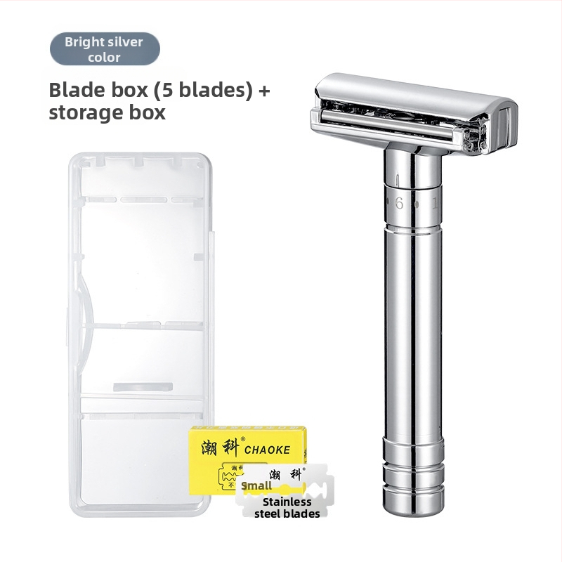 Chaoke Ανδρικός χειροκίνητος ξυριστήρας — αντιχαρακτικό, ρετρό σχεδίαση, διπλής όψεως λεπίδα