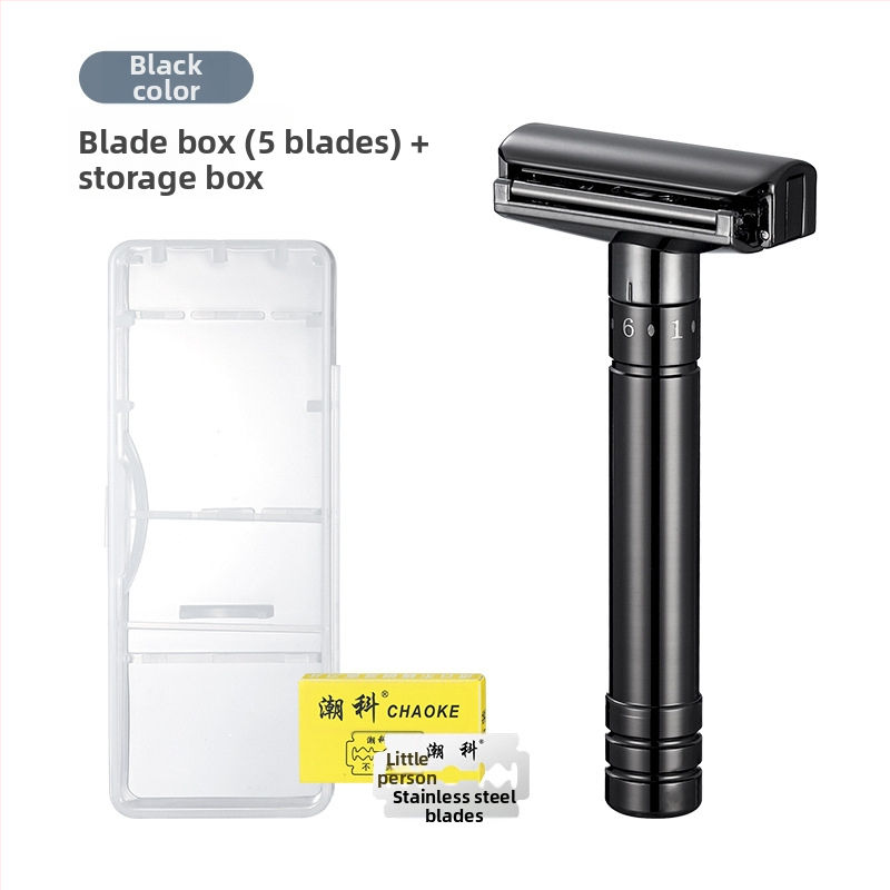 Chaoke Ανδρικός χειροκίνητος ξυριστήρας — αντιχαρακτικό, ρετρό σχεδίαση, διπλής όψεως λεπίδα