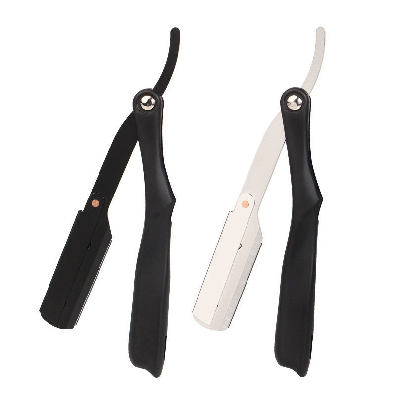 Ανδρικό χειροκίνητο ξυριστικό με λεπίδα ήμι-λεπίδας, κεφαλή από ανοξείδωτο ατσάλι и λαβή από πλαστικό — TDJ