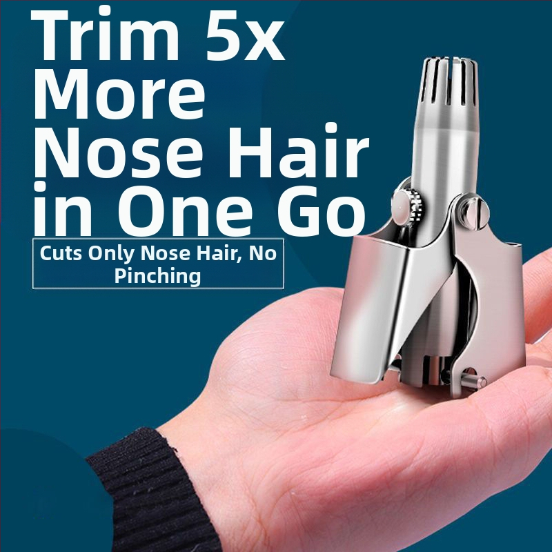 Тример за носни косми от неръждаема стомана – ръчен, напълно изплакваем, без батерия