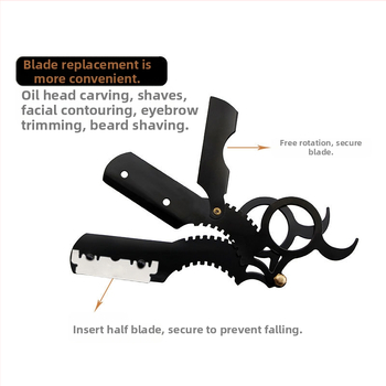 CestoMen Vintage χειροκίνητο ξυριστικό από ανοξείδωτο ατσάλι με θήκη δαχτυλιδιού αντίχειρα, περιποίηση φρυδιών και ξύρισμα προσώπου