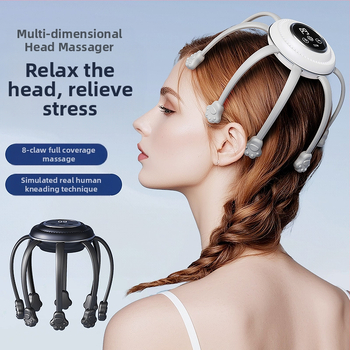 WY-601 masažer za vlasište sa šapom — USB napajanje, upravljanje gumbom, 3. brzina, vibracijski masažni princip