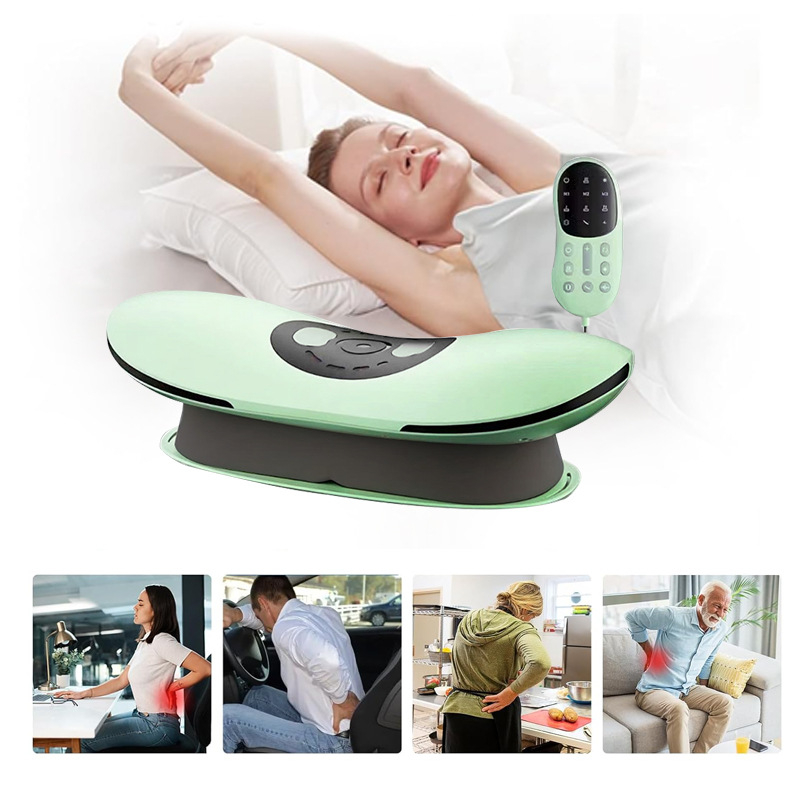 Punjački masažer za struk s daljinskim upravljačem, punjivi, 3 brzine vibracije, grijanje i napuhujući pojas