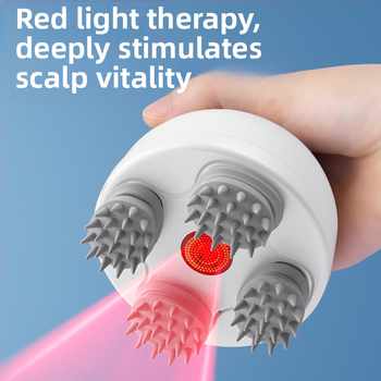 Uređaj za masažu vlasišta s kandžastom glavom, gnječući masažer, punjiv, 3 brzine, model 820, upravljanje gumbom