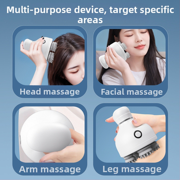 Uređaj za masažu vlasišta s kandžastom glavom, gnječući masažer, punjiv, 3 brzine, model 820, upravljanje gumbom