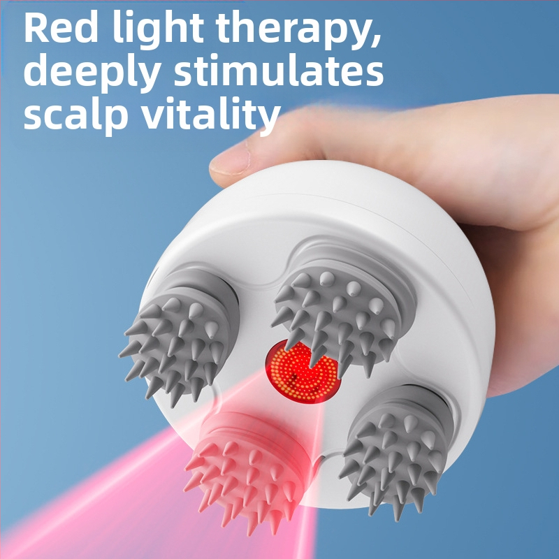 Масажор за скалп с щипкови глави, месещ масаж, презареждаем, 3 скорости, модел 820, управление с бутон